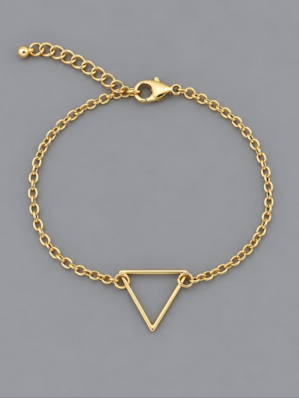 5/$25 Dainty Goldtone Triangle Chain Tennis Bracelet